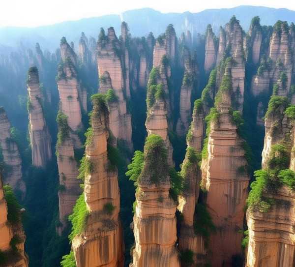 家界仙境，探秘大自然的鬼斧神工之旅,张家界旅游景区，大自然的鬼斧神工，人间仙境的绝美之旅,神秘,第1张