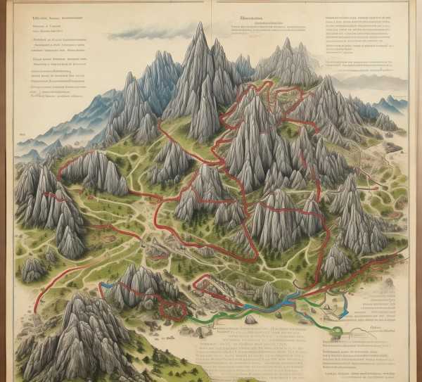 华山探奇，险峻奇峰异石之旅路线图,华山旅游路线图，探秘奇峰异石，体验险峻之美,攻略,神秘,旅游路线,第1张